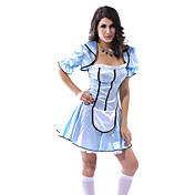 sexede kvinder charmerende blå kjole outfit, halloween kostume (2 stk)