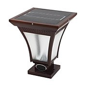 1W Solar Powered Aluminum and Glass Chapiter Light with LED Lights