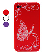 Butterfly Pattern Hard Case for iPhone 4 and 4S (Assorted Colors)