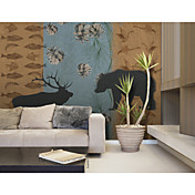 Botanisch Natuur en dieren Mural