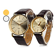 Paar Stil pu analoge Quarz-Armbanduhr (verschiedene Farben)