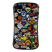 Custodia in silicone modello cartone animato per iPhone 4 e 4s (multicolore)