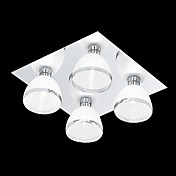 25W E14 Glass and Metal Canopy Flush Mount Light