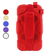 Three Layer Silicone Full Body Case with Belt Clip for iPhone 4 and 4S (Assorted Colors)