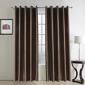 (Deux panneaux) rideaux opaques de polyester relief solides classiques