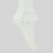 White Cotton Lace  Princess Lolita Ankle Socks