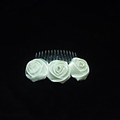 Simple Silk Flower Women's Hair Combs