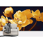 Yellow Floral Nature Mural