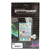 Protezione dello schermo di protezione trasparente con panno di pulizia per iPod Nano 7
