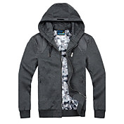 hoodie læder splejset jakke