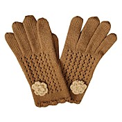 Elegant Woolen Knit Wrist Length Ladies' Gloves (More Colors)
