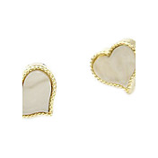 Rose Gold Color Plated Heart Shaped Alloy Earrings