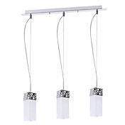 18W modernes lanternes à LED avec Abat-jour en verre blanc