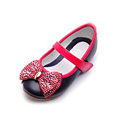 barn "konstläder platta häl stängd tå med rhinestone bowknot part / kväll skor