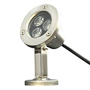 vanntett 3w 195lm 5-farger lys ledet flom lampe (12v)