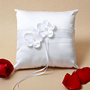 Elegant Wedding Ring Pillow With Flowers