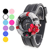 kvinder gummi analog quartz armbåndsur (assorterede farver)