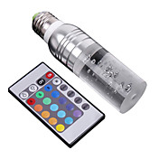 e27 3w 195lm rgb light crystal LED Kerzenlampe (110-240V)