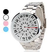 Men's Steel Analog Quartz Wrist Watch (Assorted Colors)