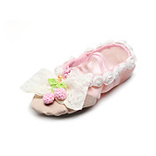 Hecho a mano zapatos de baile de lona Split-Ballet Slipper único Con La Fresa Para Niños
