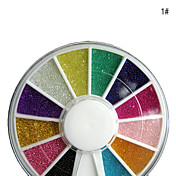 12 Color 3D Glass Nail Decorations
