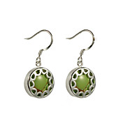 Nydelig Alloy Round Imitation Gem Stone Drop øredobber (Flere farger)