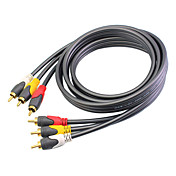 3 Cinch-Stecker auf 3 Cinch-Stecker-Kabel (5 m)