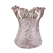 Senza spalline in raso con chiusura laterale Jacquard cerniera Shapewear Corsetti