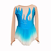 Girl's Fire Figure Skating Dress (Light Blue)