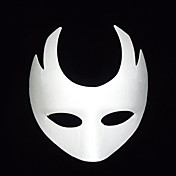 DIY Hip-pop Two-Horms White PVC Party Mask