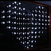1.6Mx2M corazón blanco Lámpara LED String con 78 LEDs - Decoración de Navidad y Halloween