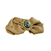 Handmade Coffee Satin 11cm Bow Aristocrat Lolita Headdress