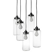 60W E27 Glass Flush Mount Light with 5 Lights