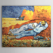 dipinti a mano olio pittura mezzogiorno restc.1890 vincent van.gogh con telaio allungato