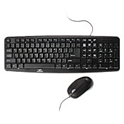 USB 2.0 Waterproof QWERTY Keyboard and Optical Mouse Combo