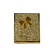 Bow 10x8.5cm Paper Box Package pour les bijoux (or)