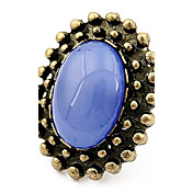 Bunte Oval Stein Alloy Ring