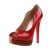 Leatherette Stiletto Heel Peep Toe Party / Evening Shoes (More Colors)