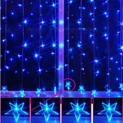 2Mx1.2M Pentagram Azul Lámpara LED String con 120 LEDs de la Navidad y decoración de Halloween