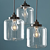 60W E27 hierro colgante de luz con 3 luces