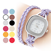 Women's Fashionable Style PU Analog Quartz Bracelet Watch (Assorted Colors)