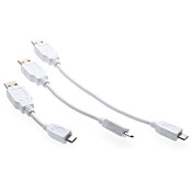 3 en 1 Micro USB Data / cable de carga para PS3/Xbox360/PC (10cm, 15cm, 20cm, Blanco)