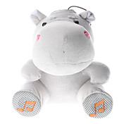 Peluche Hipopótamo altavoces estéreo con USB Flash Drive & Ranura para tarjeta SD