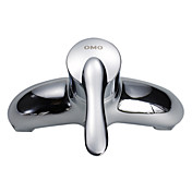 Contemporary Single Handle Chrome Finish Wall Mount Shower Faucet With Hand Shower