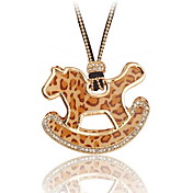 Women's Leopard Layered Long Pendant