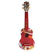 (Daisy) Chapas de madera de tilo Brown Ukulele Soprano con / bolso / Cadena de Selecciones