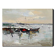 Pintados à mão pintura a óleo navios Paisagem Seascape 1211-LS0192