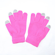 Pink Unisex pantalla táctil Guantes de punto