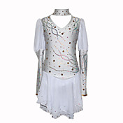 Girl's Flowers Polyester Figure Skating Dress (Purple)