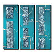 Dipinti a mano olio pittura astratta Set di 3 1211-AB0178